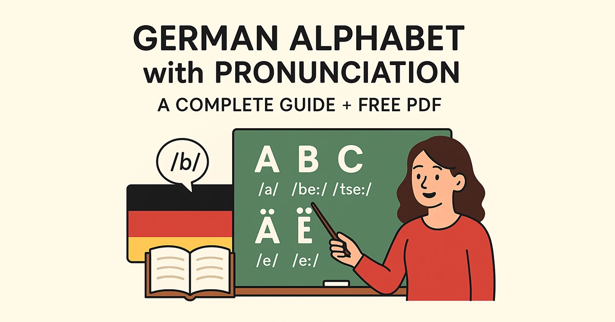 German Alphabet with Pronunciation – Complete Guide + PDF