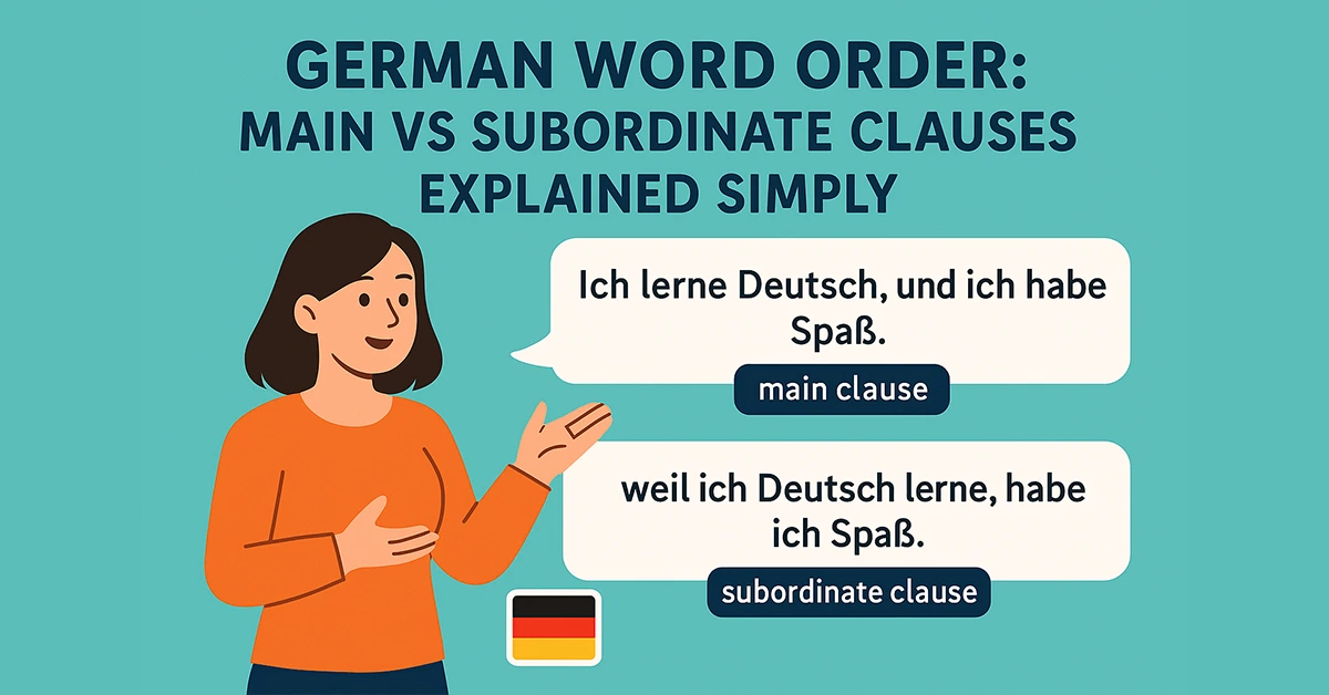 German Word Order: Main vs Subordinate Clauses Explained Simply