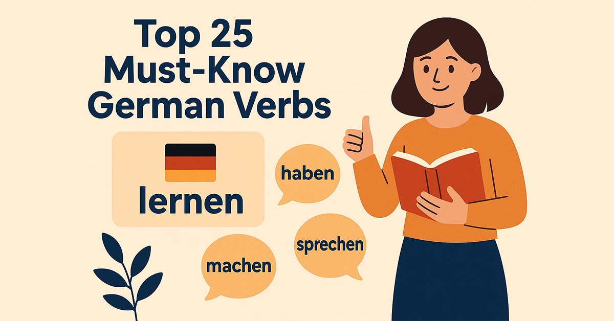 Top 25 Must-Know German Verbs – Easy Conjugation Guide