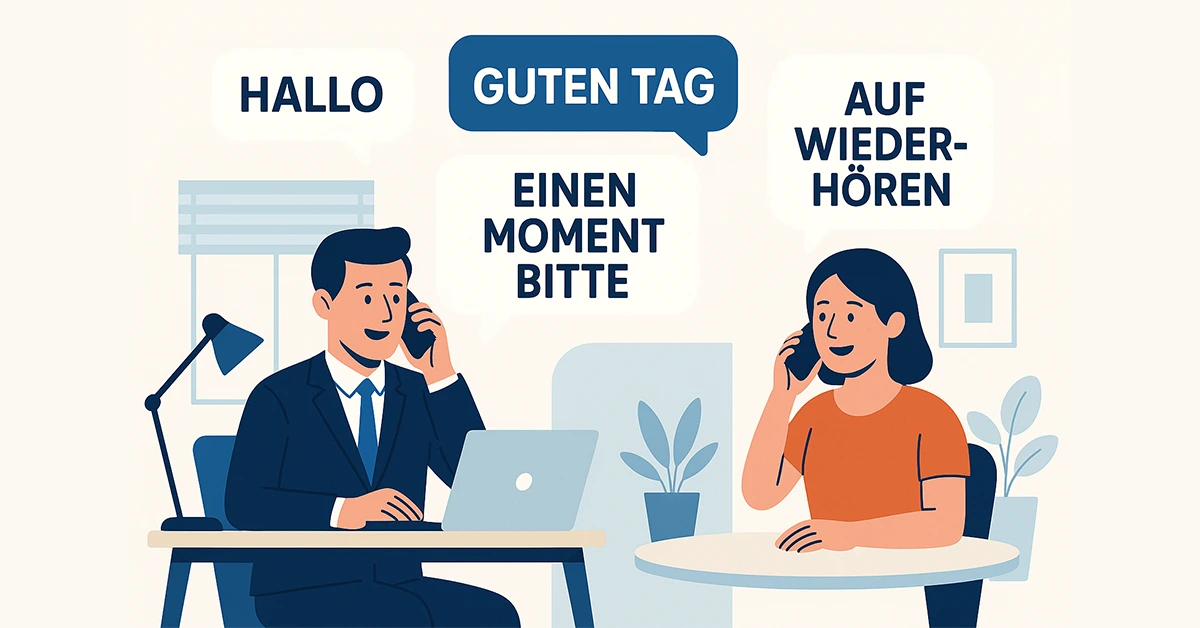 German Phone Call Phrases – Speak Confidently + Free PDF